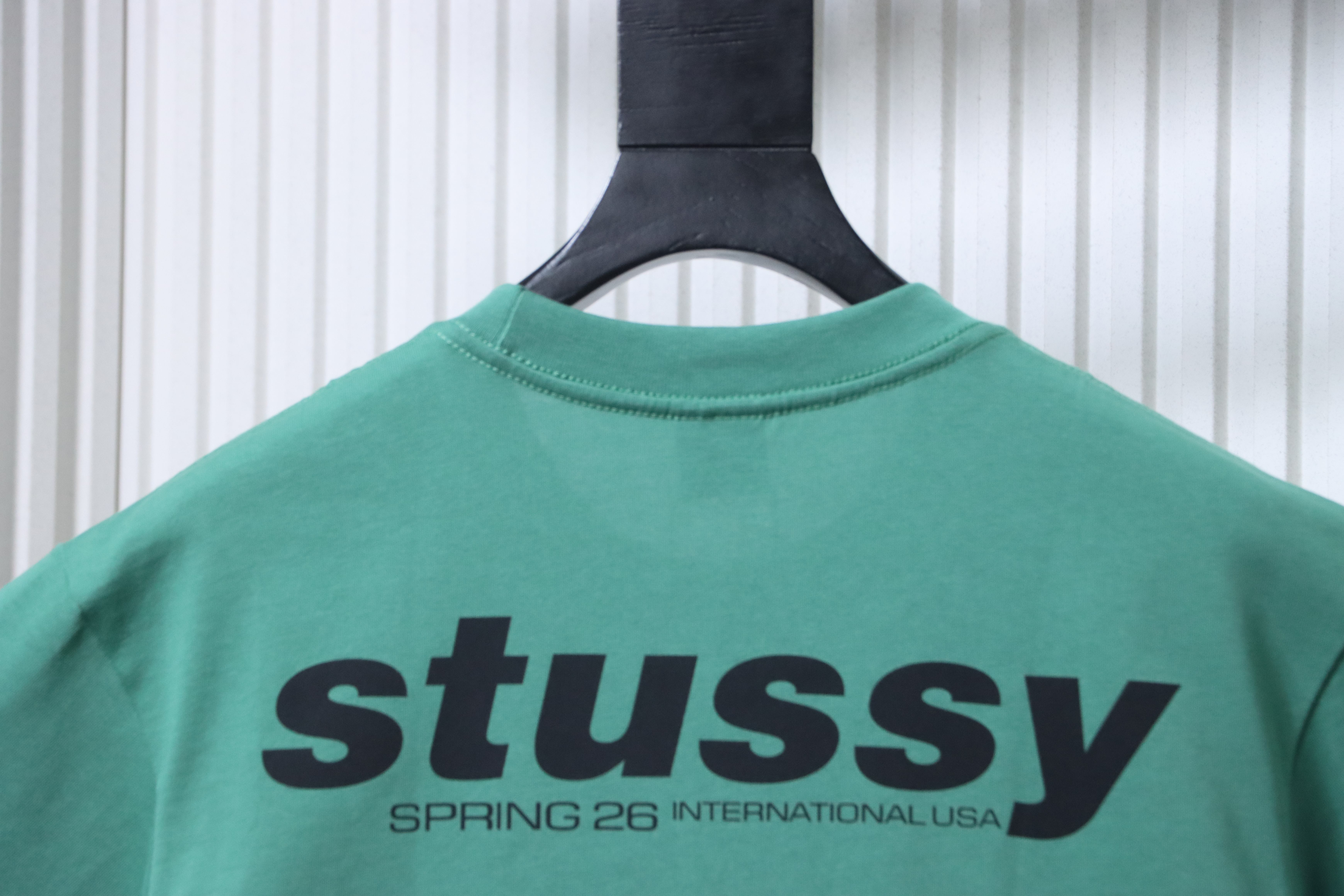 Stussy SS26 Green Shark Pigment-Dyed T-Shirt