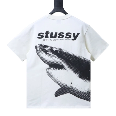 Stussy SS26 Monochrome Shark Pigment-Dyed T-Shirt 01