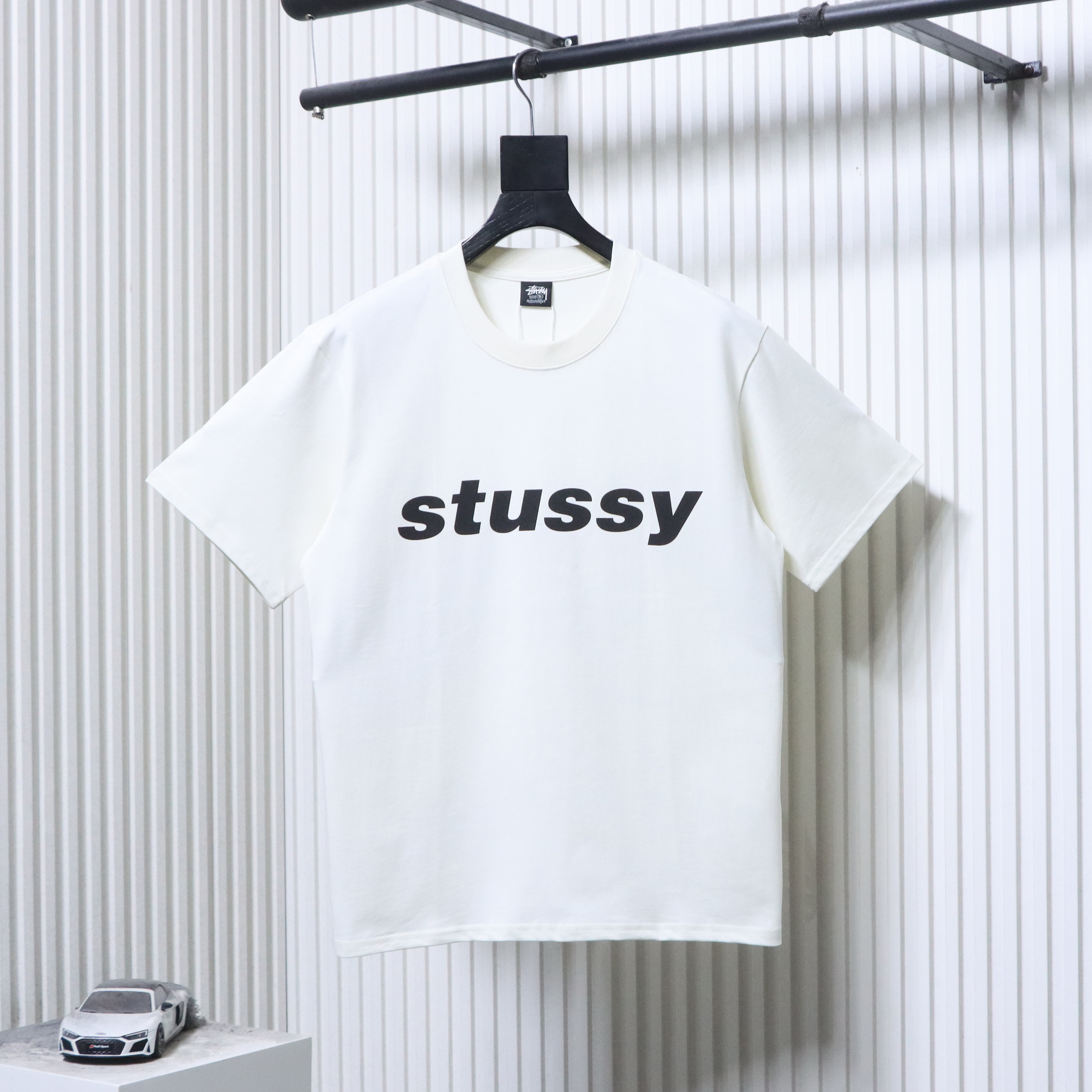 Stussy SS26 Monochrome Shark Pigment-Dyed T-Shirt