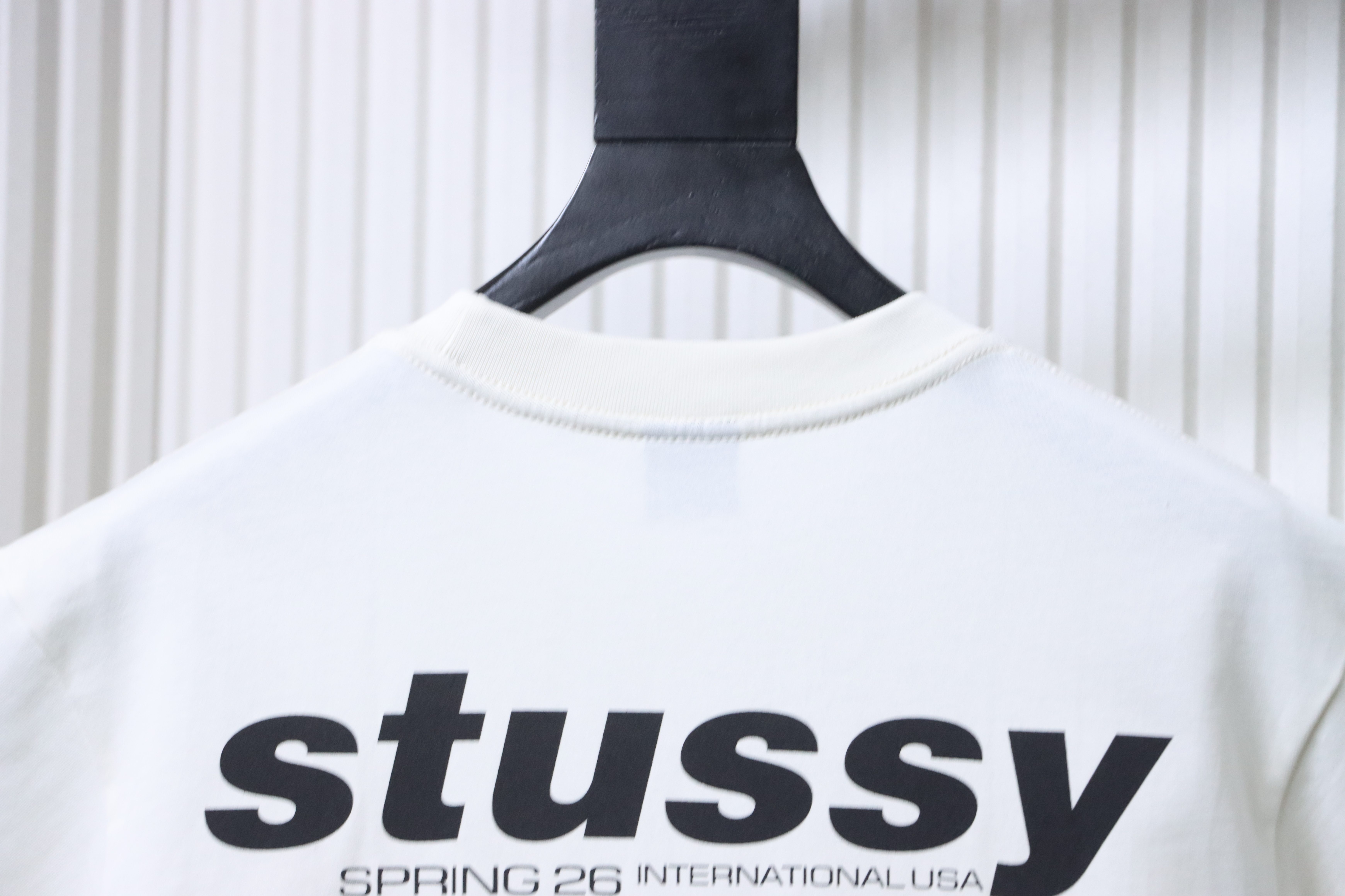 Stussy SS26 Monochrome Shark Pigment-Dyed T-Shirt