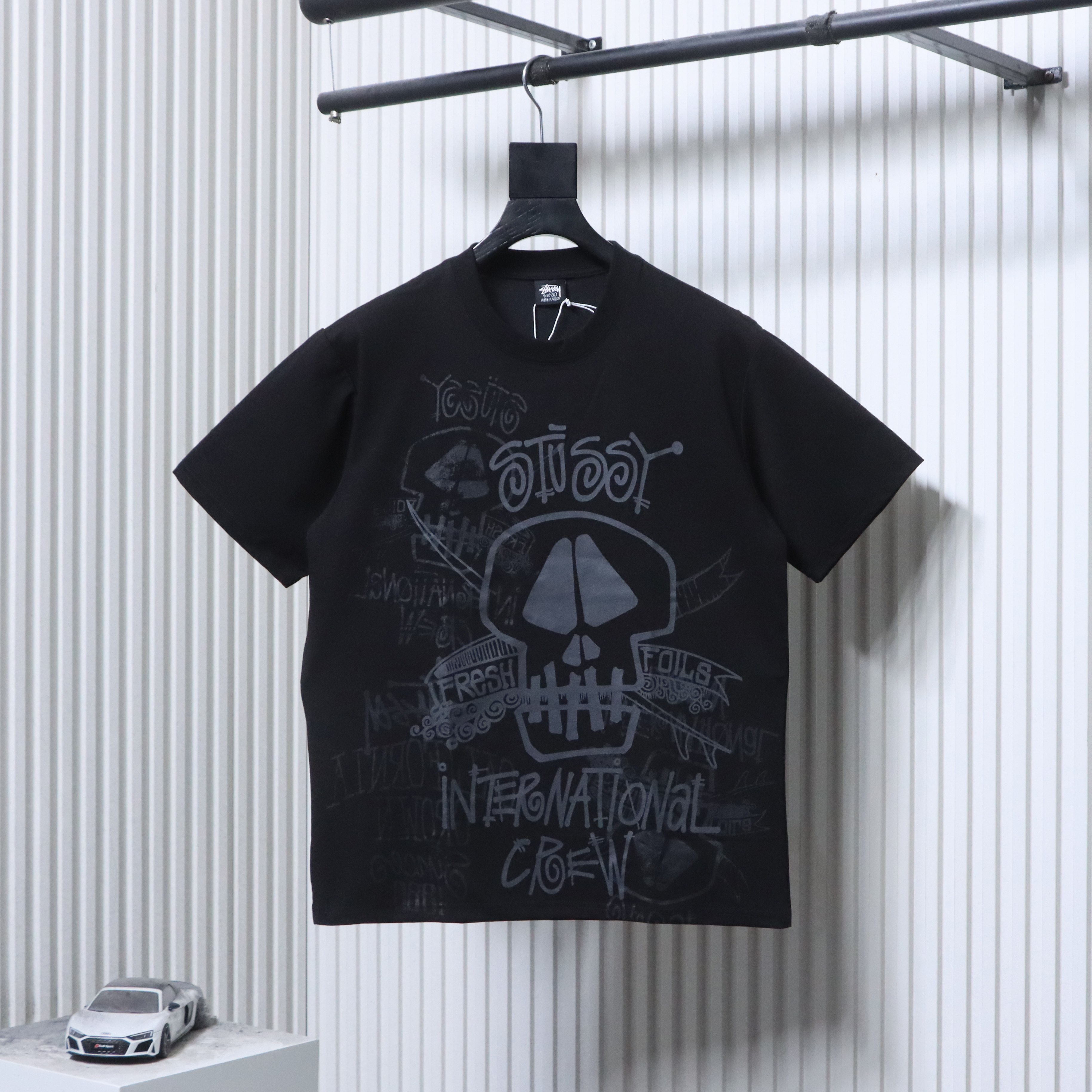 Stussy SS26 Shadow Skulls Pigment-Dyed T-Shirt
