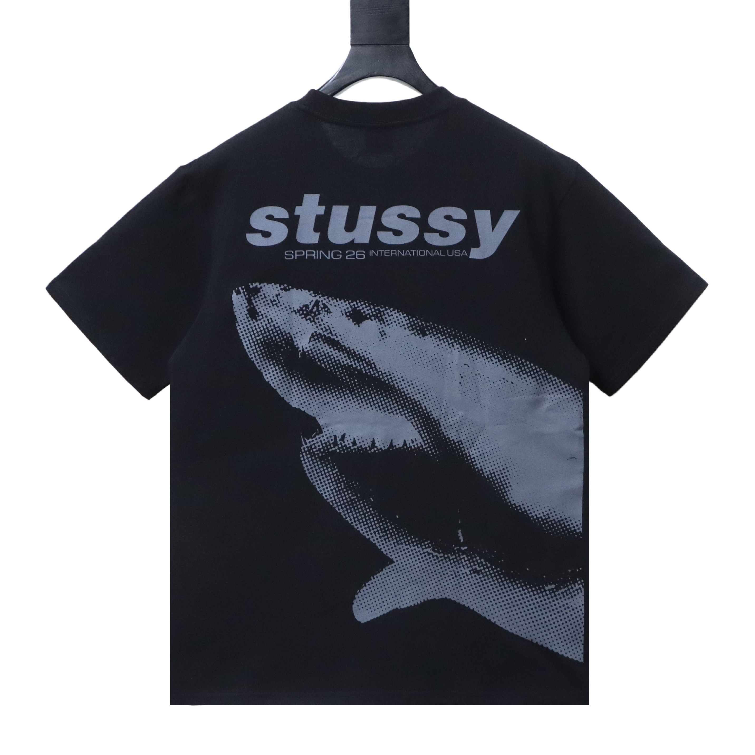 Stussy SS26 Shark Portrait Pigment-Dyed T-Shirt