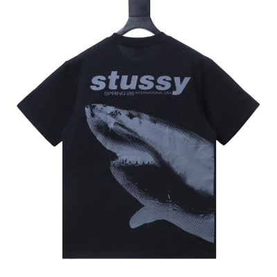 Stussy SS26 Shark Portrait Pigment-Dyed T-Shirt 01