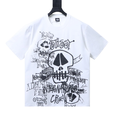 Stussy SS26 Skulls Collage Pigment-Dyed T-Shirt 01