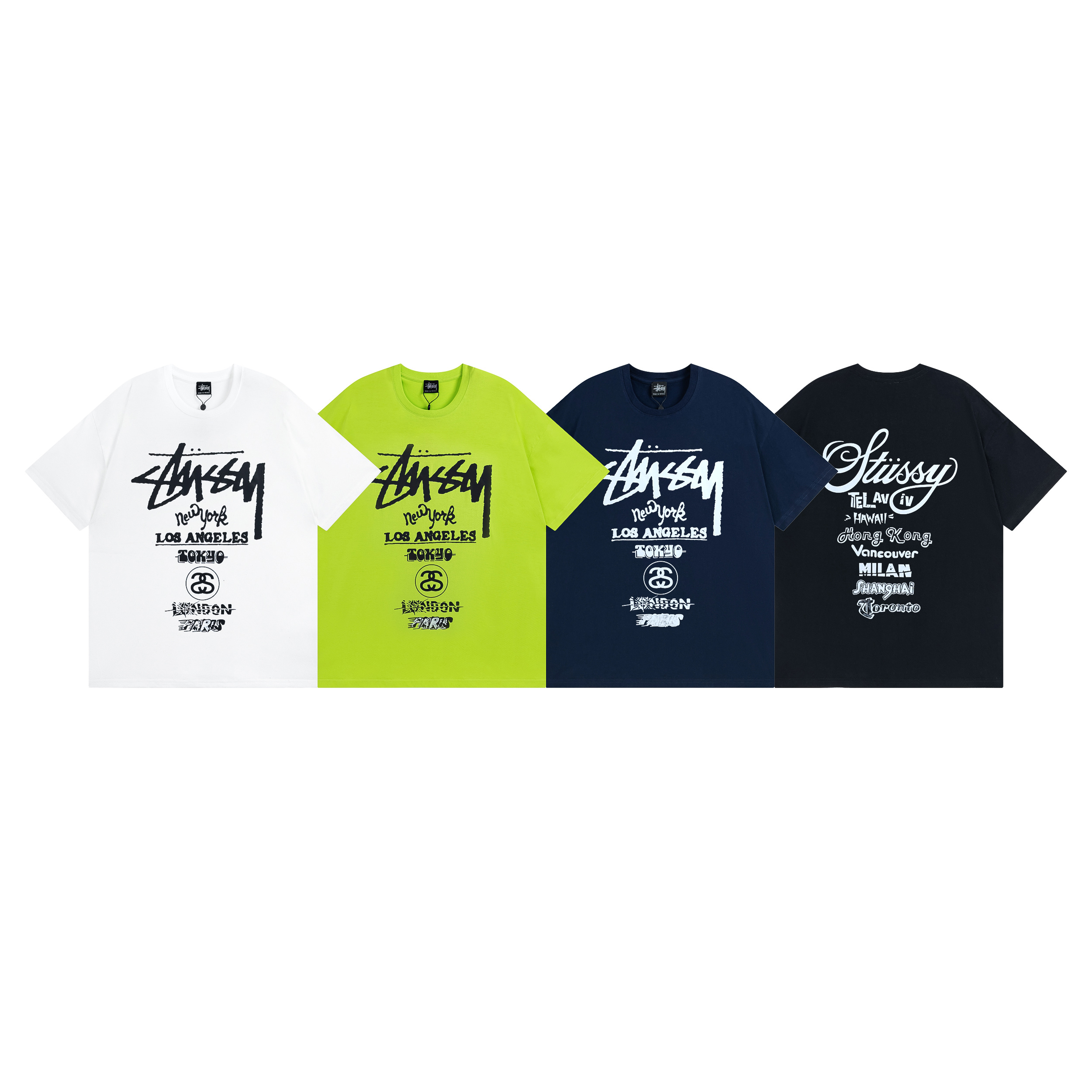 Stussy Stacked City List Handstyle T-Shirt