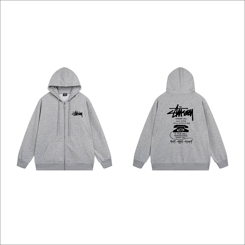 Stussy Stacked Handstyle Label Full-Zip Hoodie