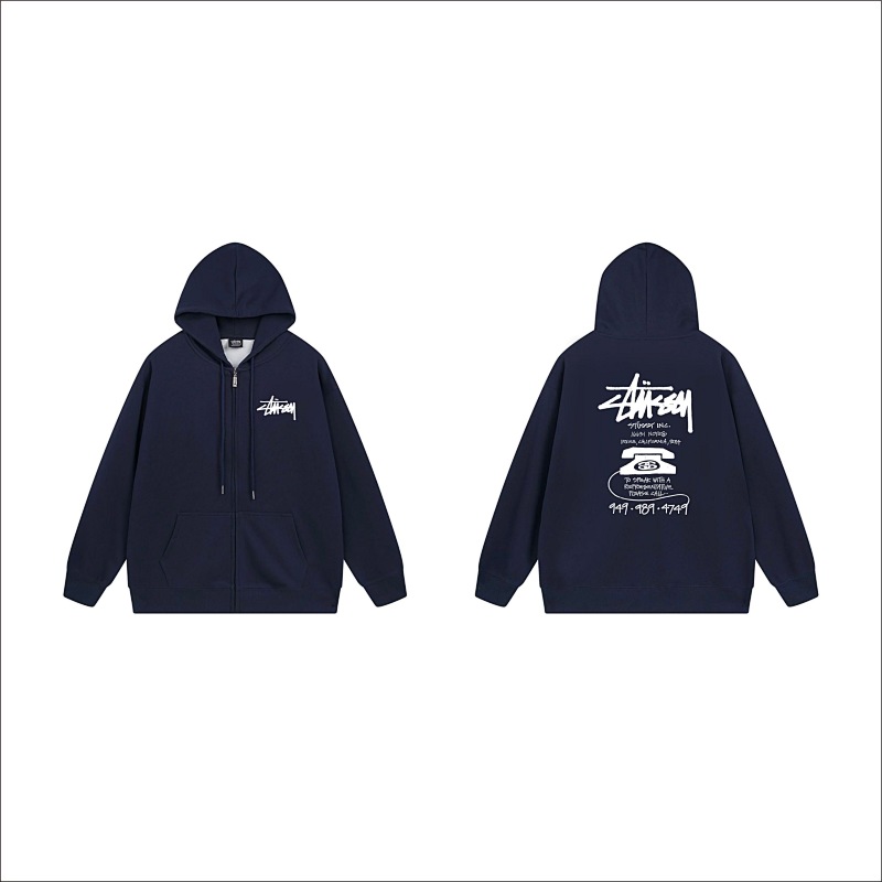 Stussy Stacked Handstyle Label Full-Zip Hoodie