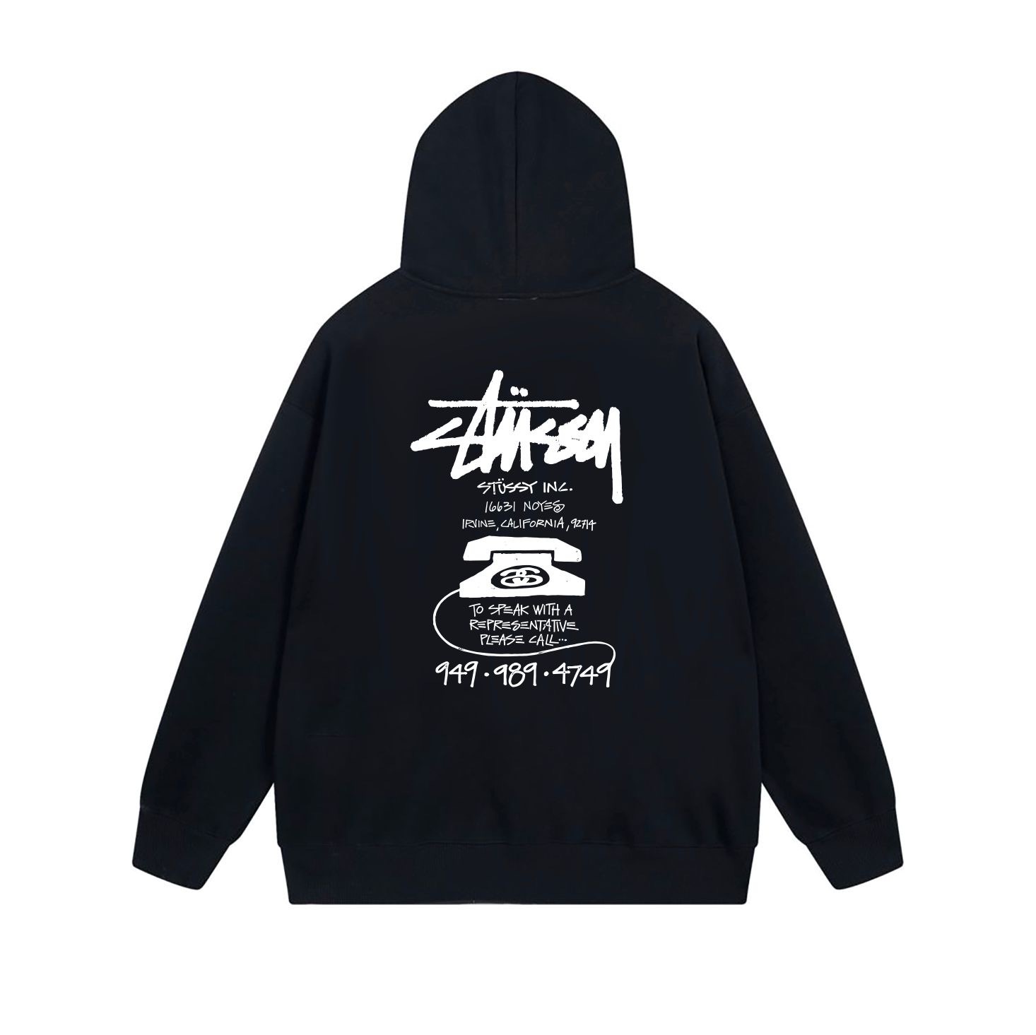 Stussy Stacked Handstyle Label Full-Zip Hoodie