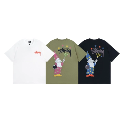 Stussy Starry Cartoon Character T-Shirt 01