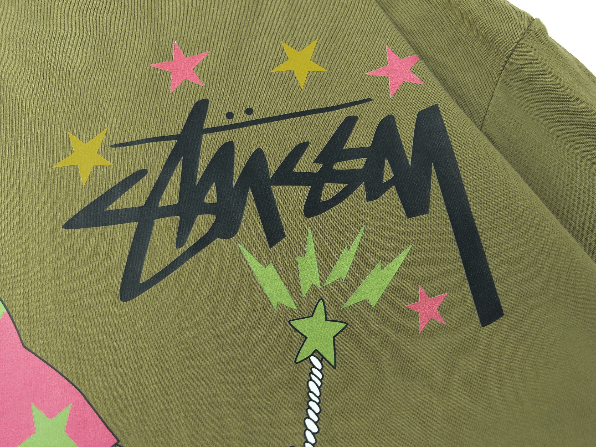 Stussy Starry Cartoon Character T-Shirt