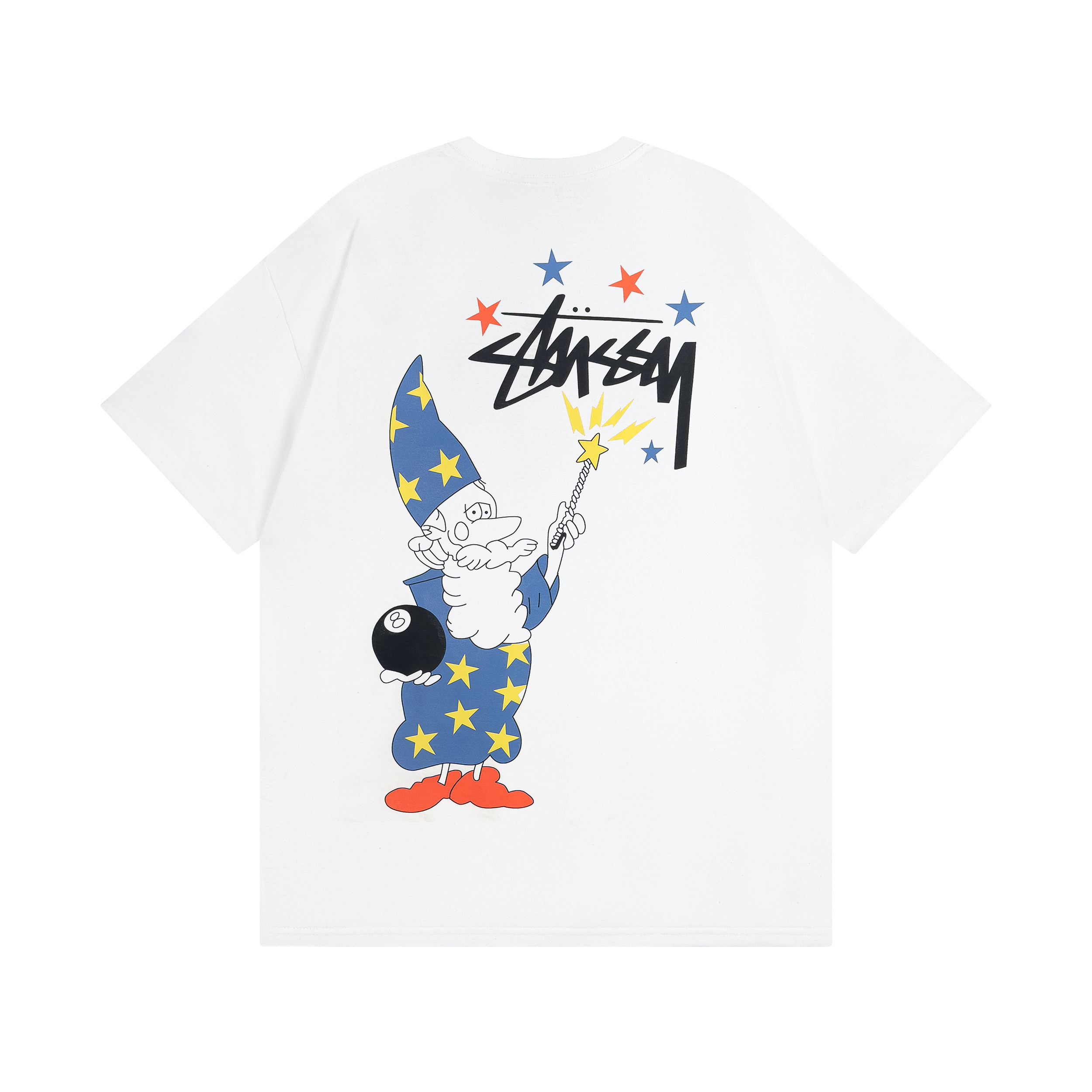 Stussy Starry Cartoon Character T-Shirt