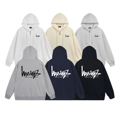 Stussy Striped Tribal Mask Full-Zip Hoodie 01