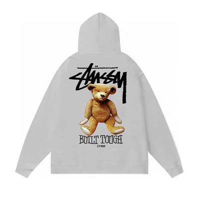 Stussy Teddy Bear Handstyle Pullover Hoodie 02