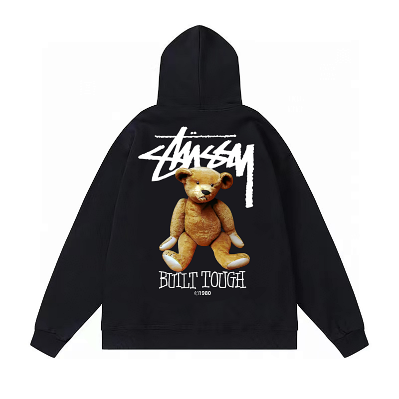 Stussy Teddy Bear Handstyle Pullover Hoodie
