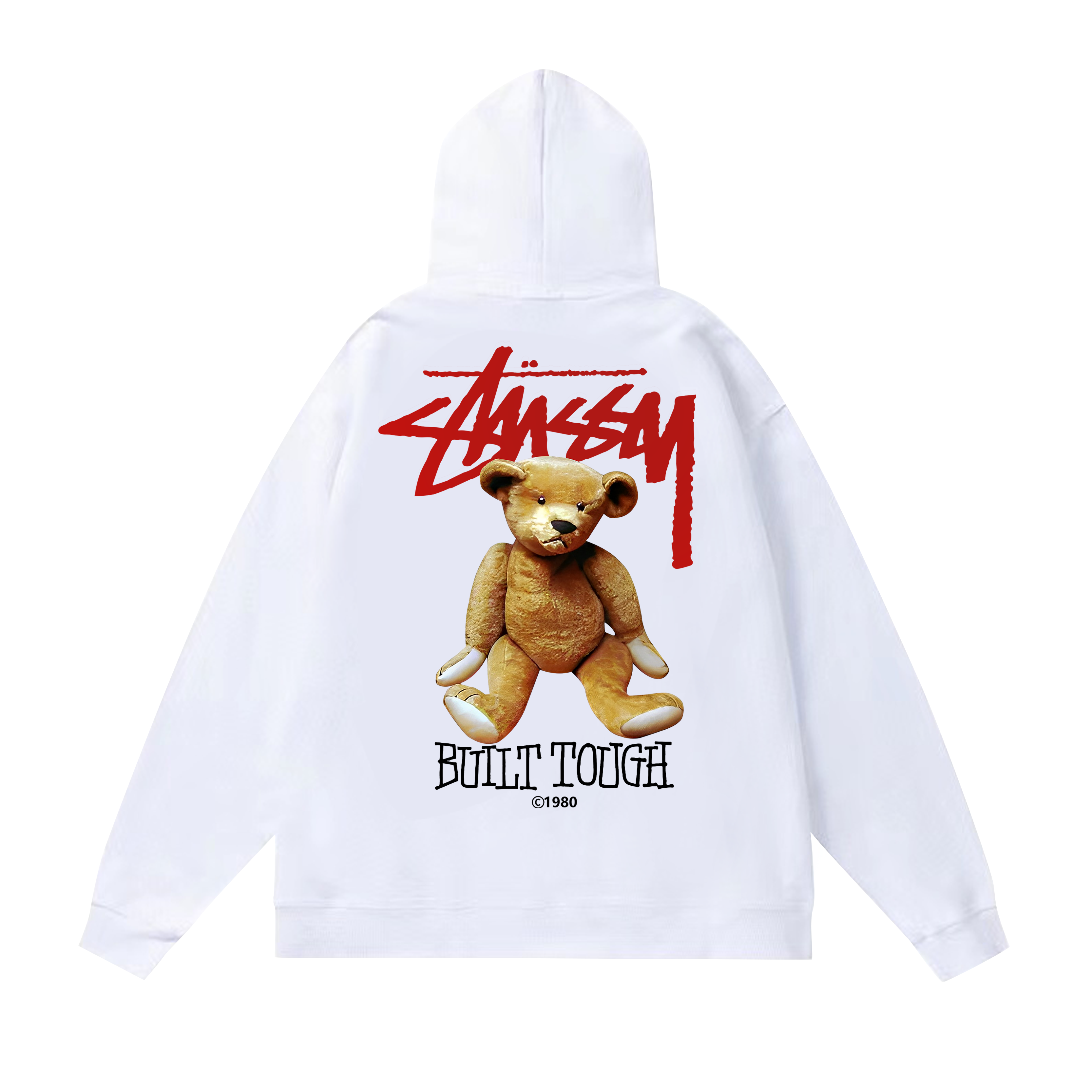 Stussy Teddy Bear Handstyle Pullover Hoodie