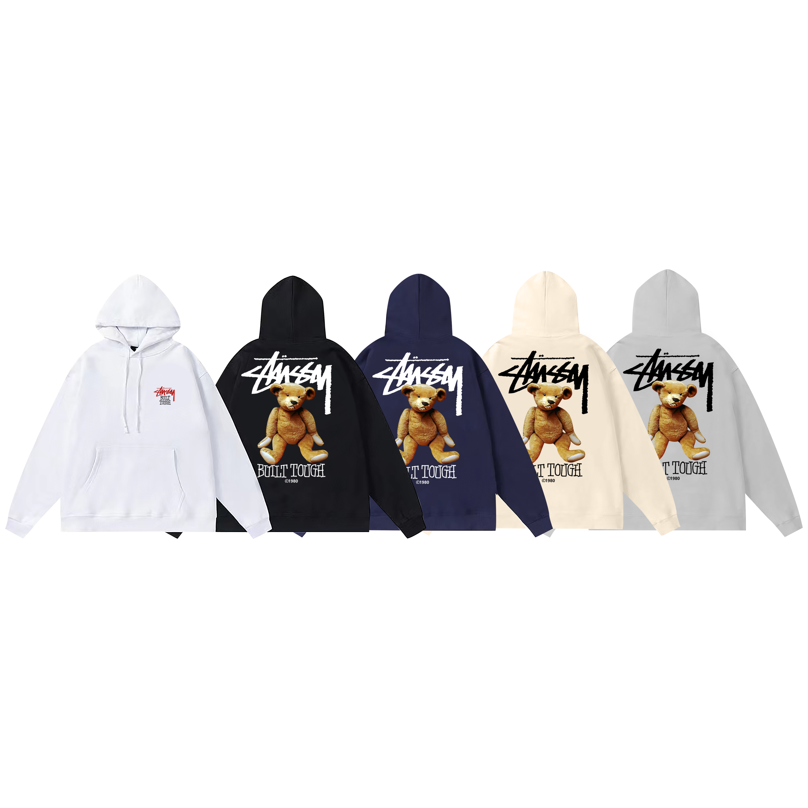 Stussy Teddy Bear Handstyle Pullover Hoodie