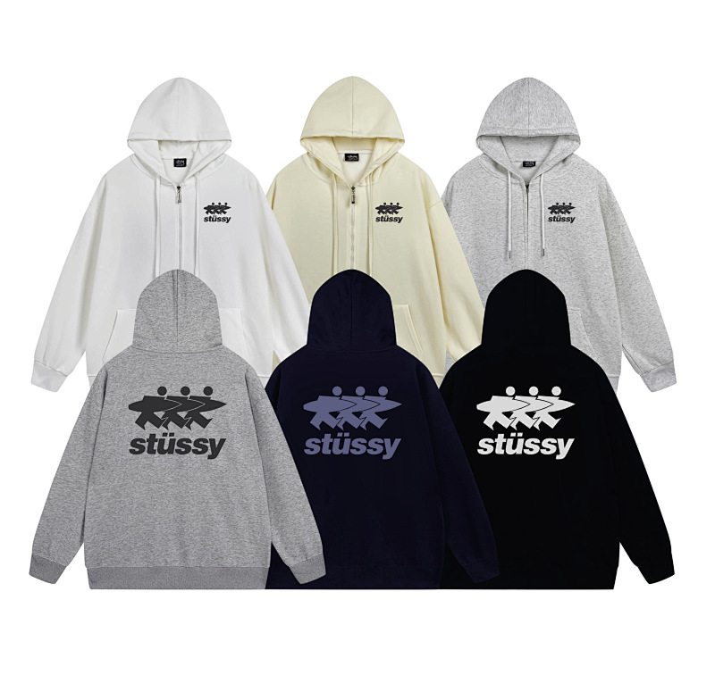 Stussy Three Figures Crown Full-Zip Hoodie