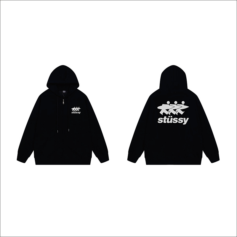 Stussy Three Figures Crown Full-Zip Hoodie