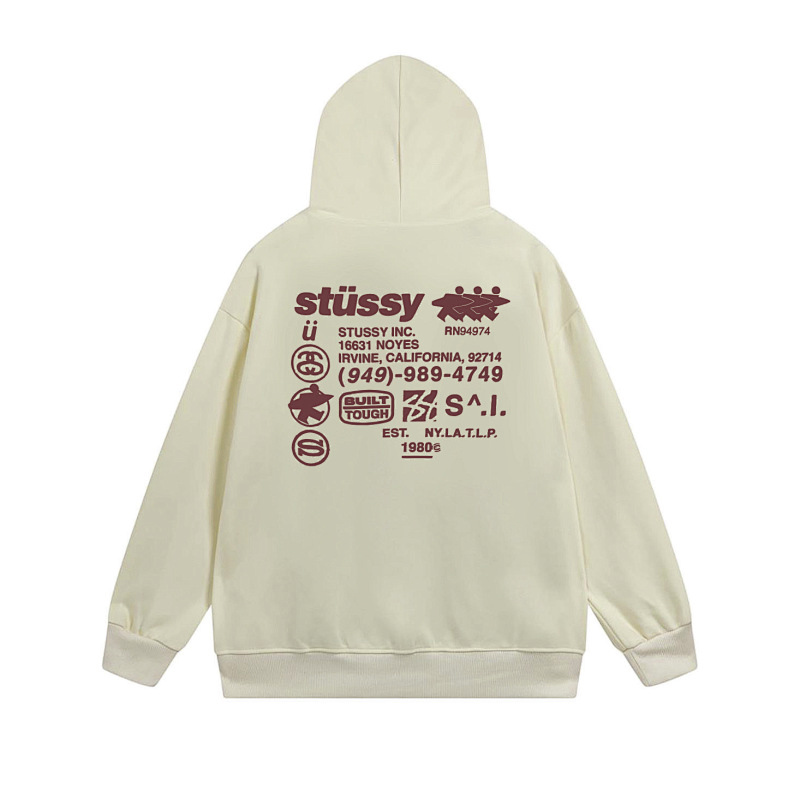 Stussy Tricolor Back Message Full-Zip Hoodie