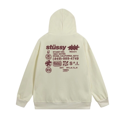 Stussy Tricolor Back Message Full-Zip Hoodie 02