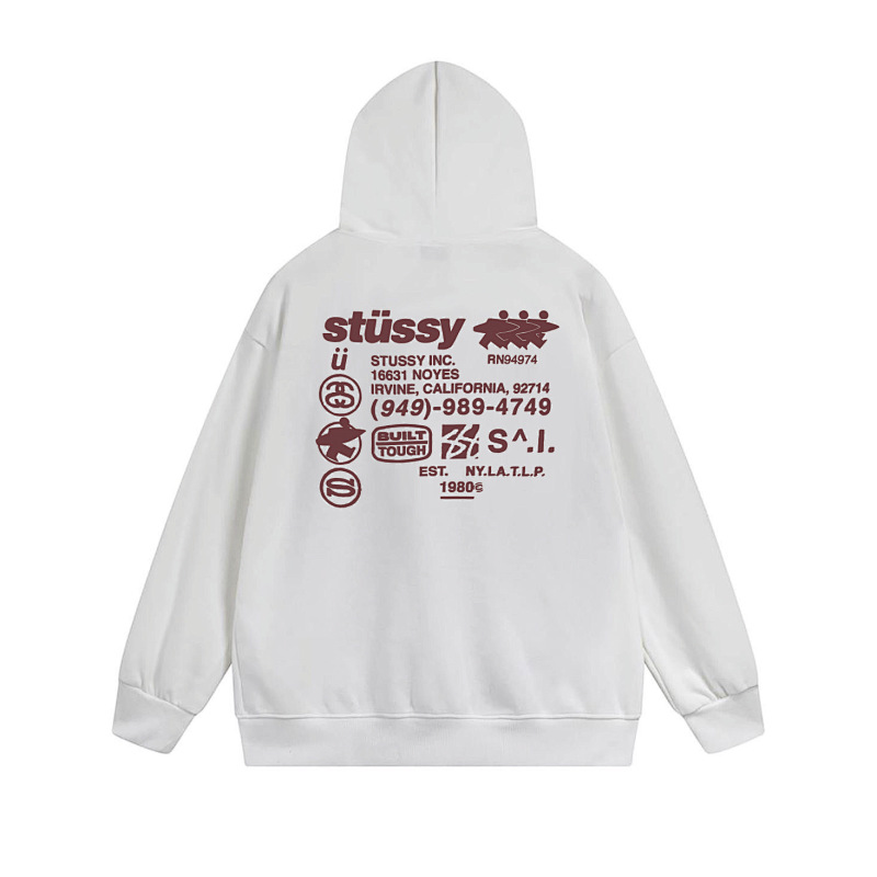 Stussy Tricolor Back Message Full-Zip Hoodie