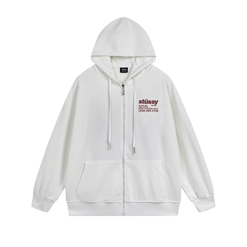 Stussy Tricolor Back Message Full-Zip Hoodie