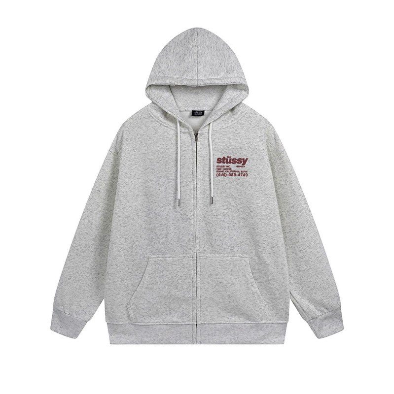 Stussy Tricolor Back Message Full-Zip Hoodie