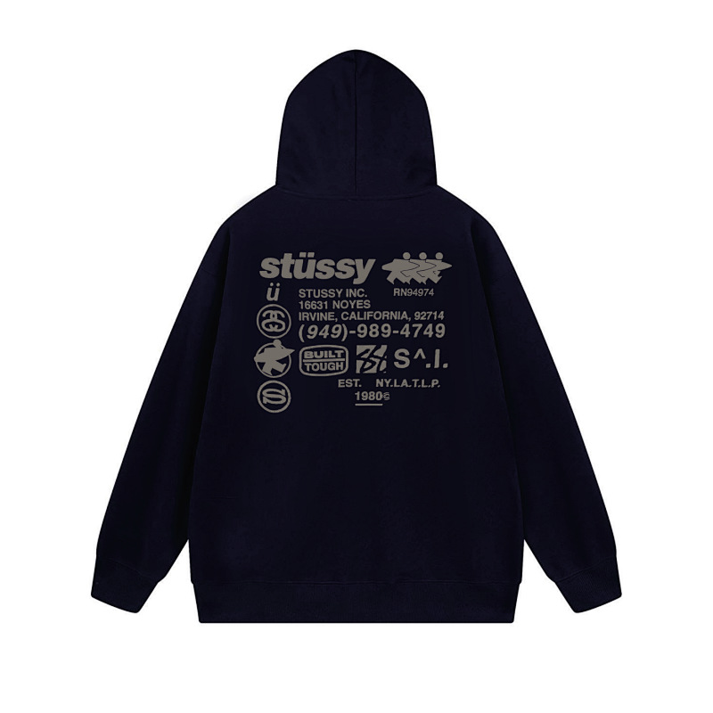 Stussy Tricolor Back Message Full-Zip Hoodie