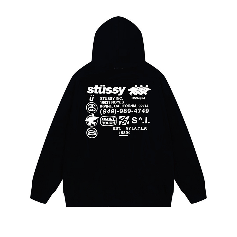 Stussy Tricolor Back Message Full-Zip Hoodie