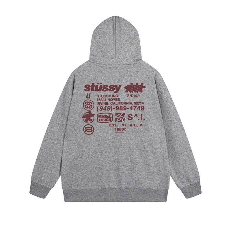Stussy Tricolor Back Message Full-Zip Hoodie