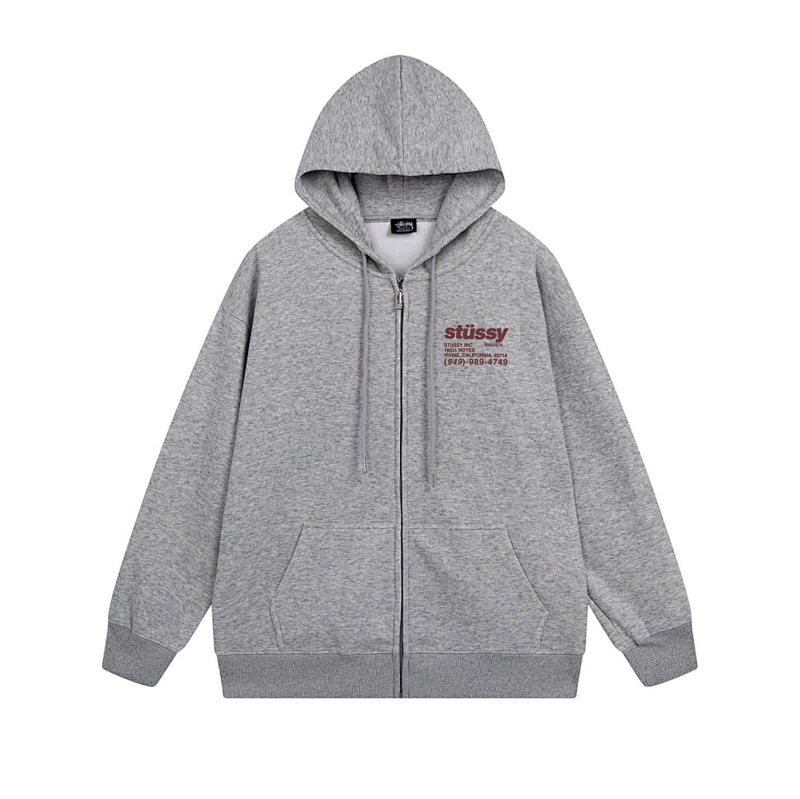 Stussy Tricolor Back Message Full-Zip Hoodie