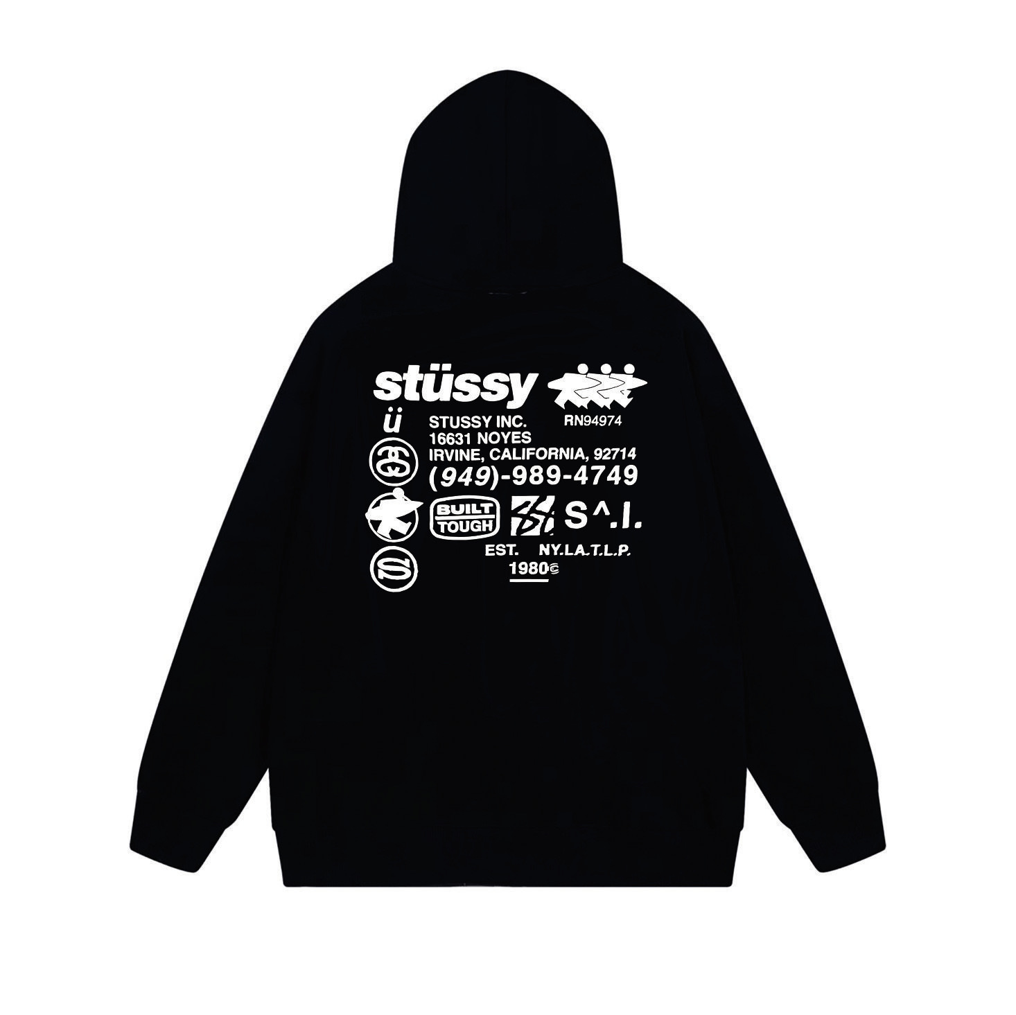 Stussy Tricolor Back Message Full-Zip Hoodie