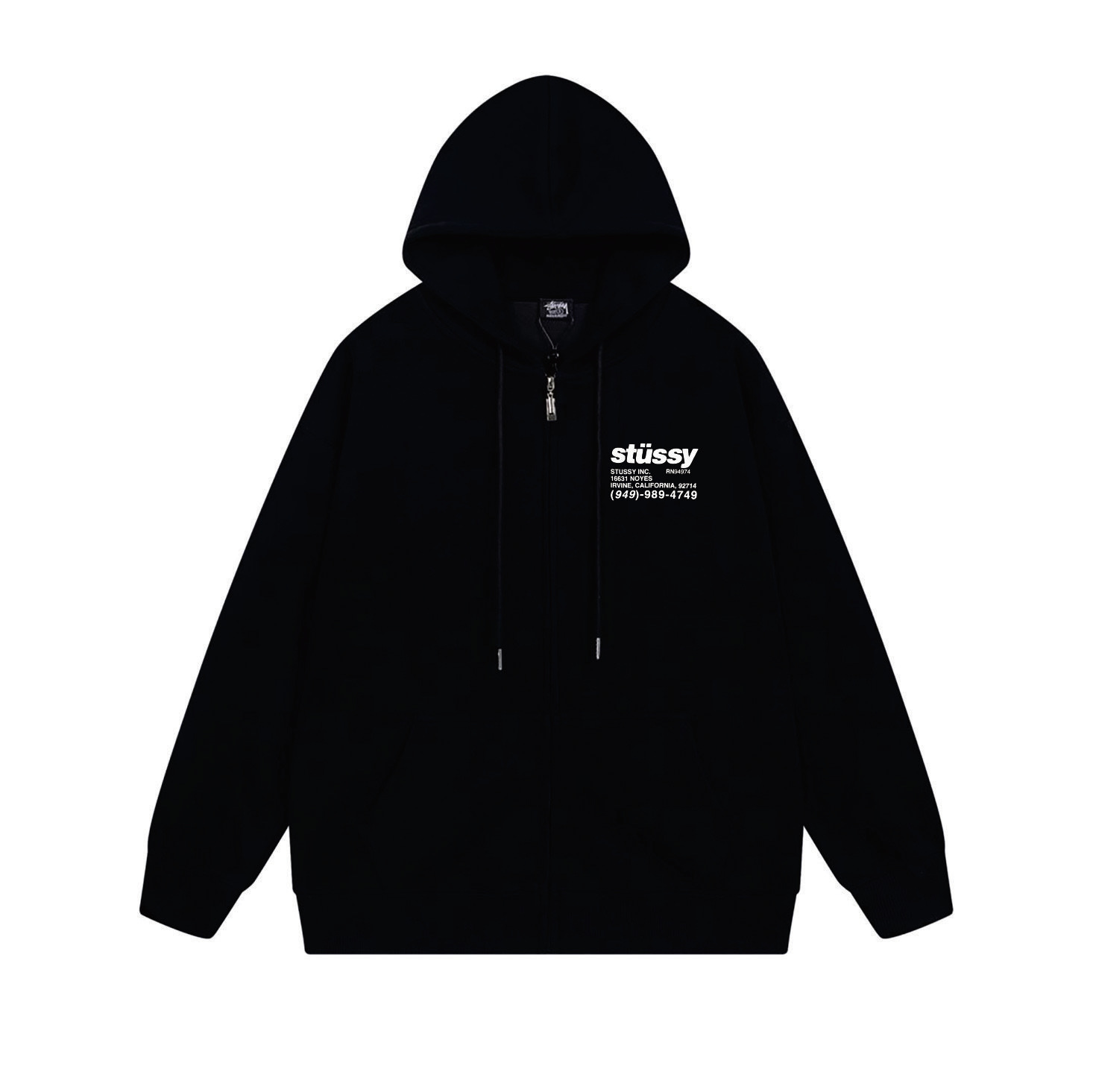 Stussy Tricolor Back Message Full-Zip Hoodie