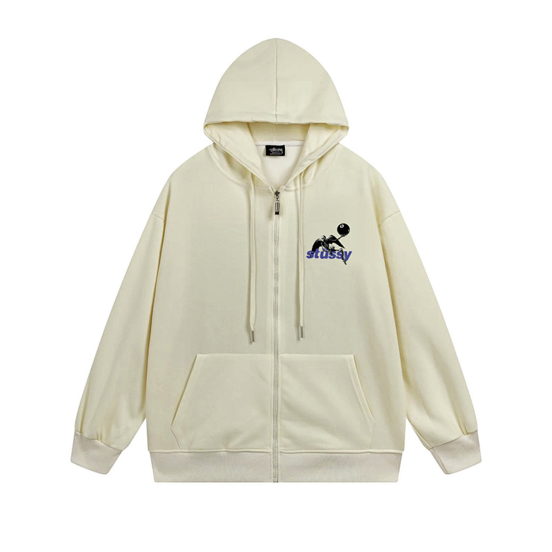 Stussy Tricolor Shadow Logo Full-Zip Hoodie