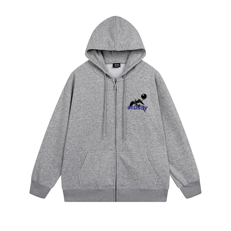 Stussy Tricolor Shadow Logo Full-Zip Hoodie