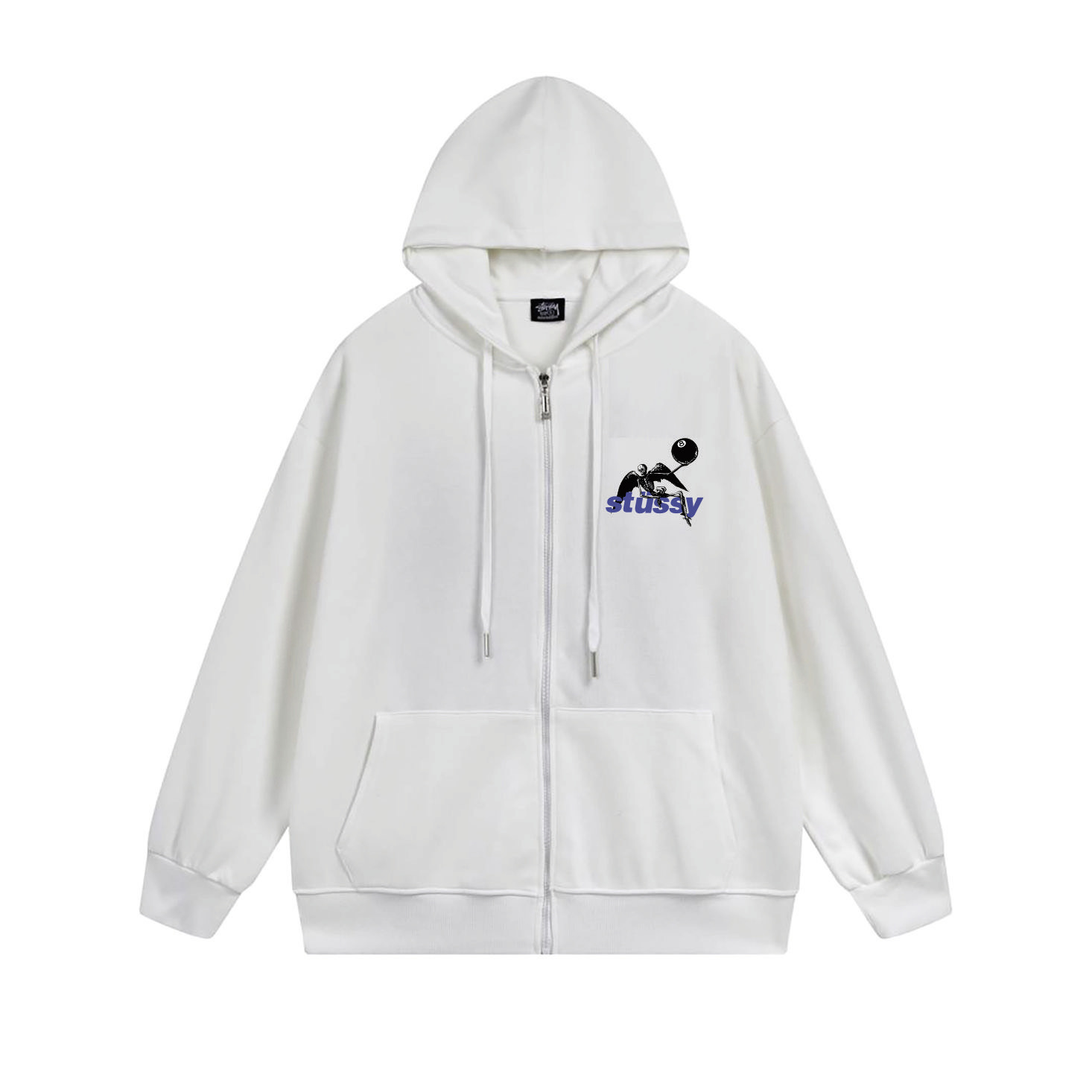 Stussy Tricolor Shadow Logo Full-Zip Hoodie