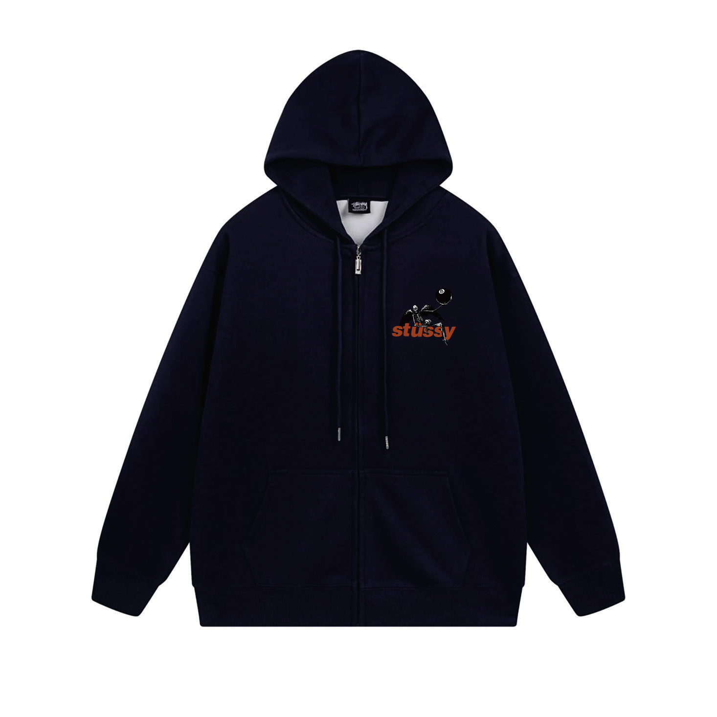 Stussy Tricolor Shadow Logo Full-Zip Hoodie