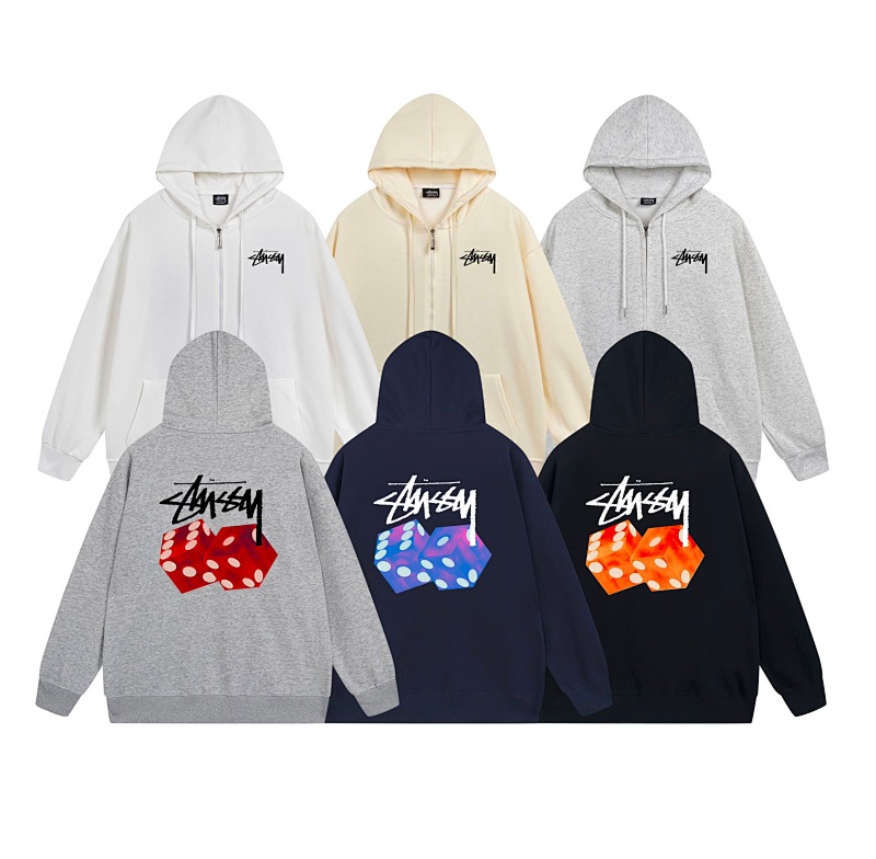 Stussy Triple Color Dice Full-Zip Hoodie