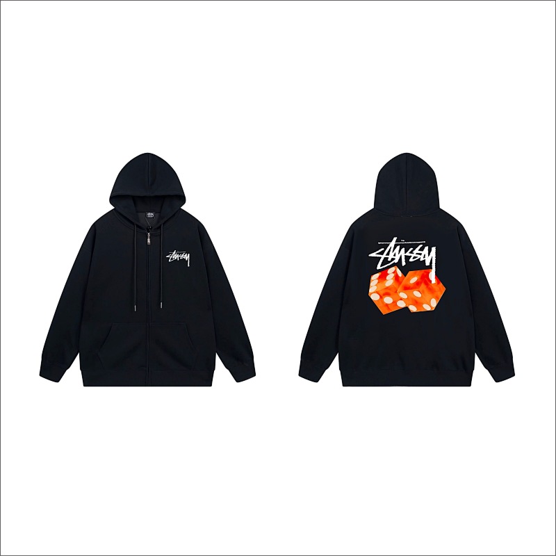 Stussy Triple Color Dice Full-Zip Hoodie