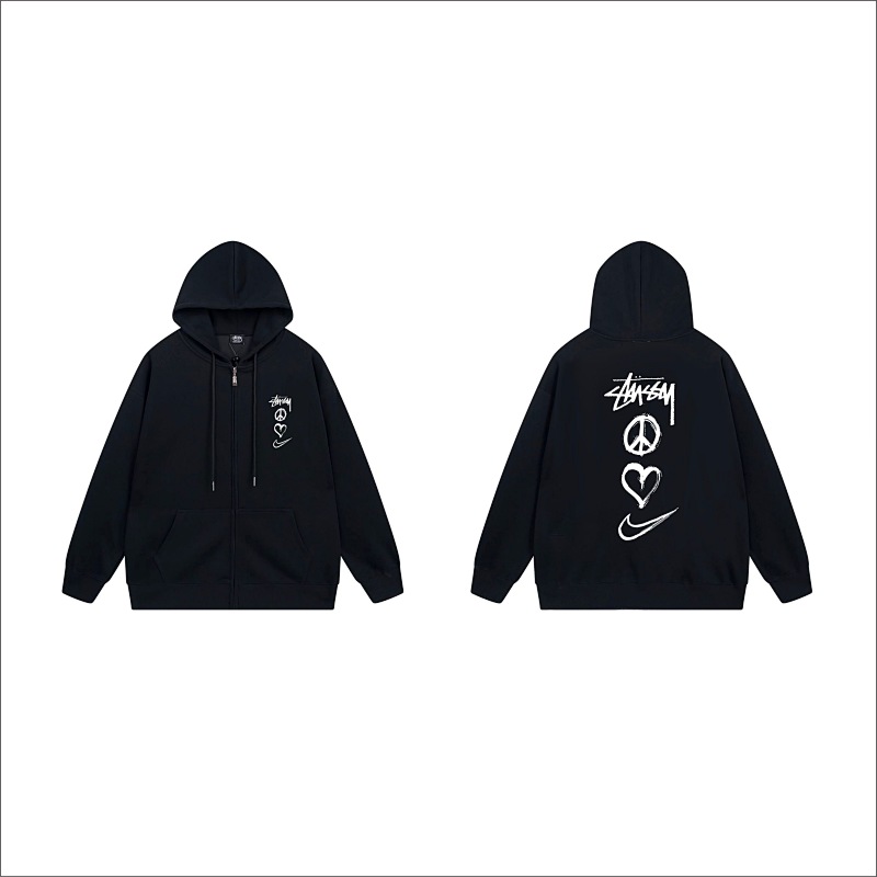 Stussy Triple Heart Eye Full-Zip Hoodie
