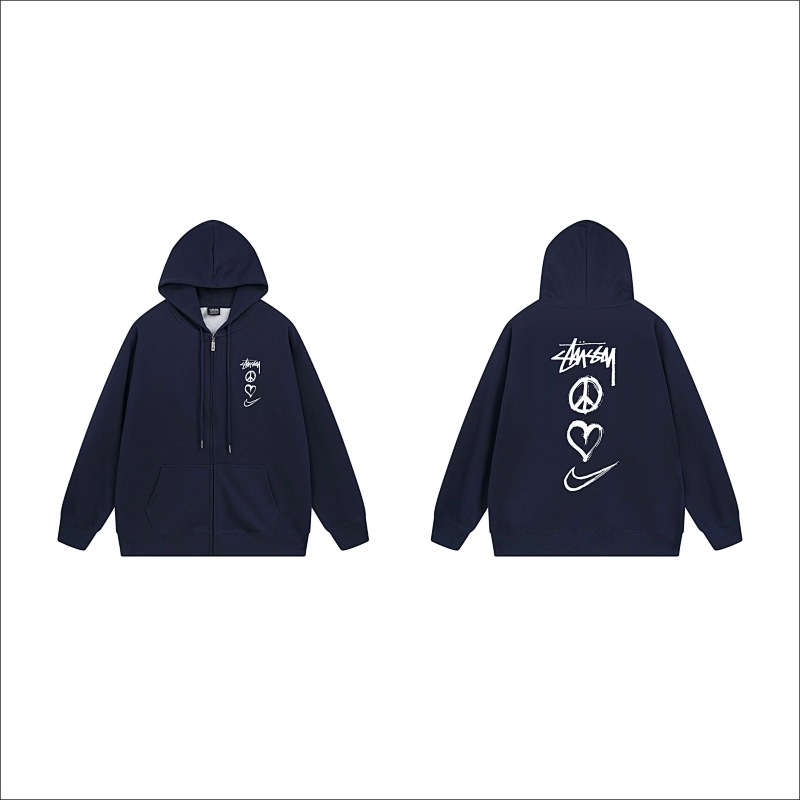 Stussy Triple Heart Eye Full-Zip Hoodie