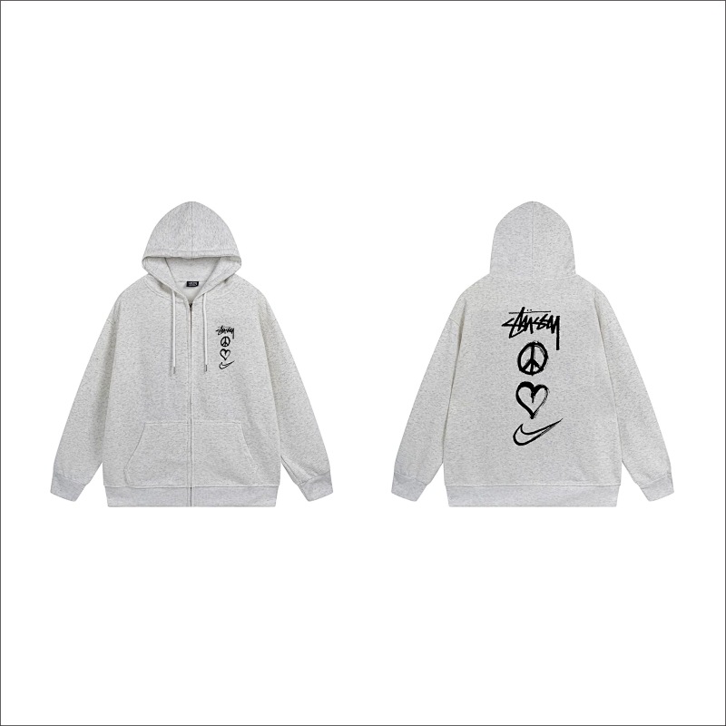 Stussy Triple Heart Eye Full-Zip Hoodie