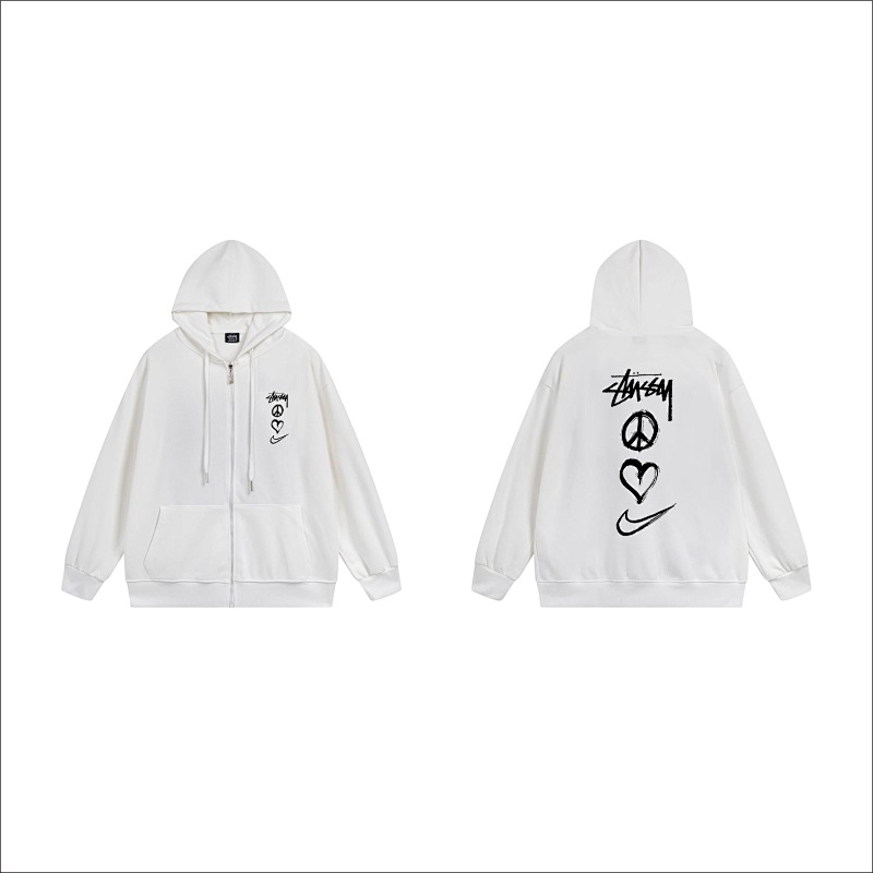Stussy Triple Heart Eye Full-Zip Hoodie