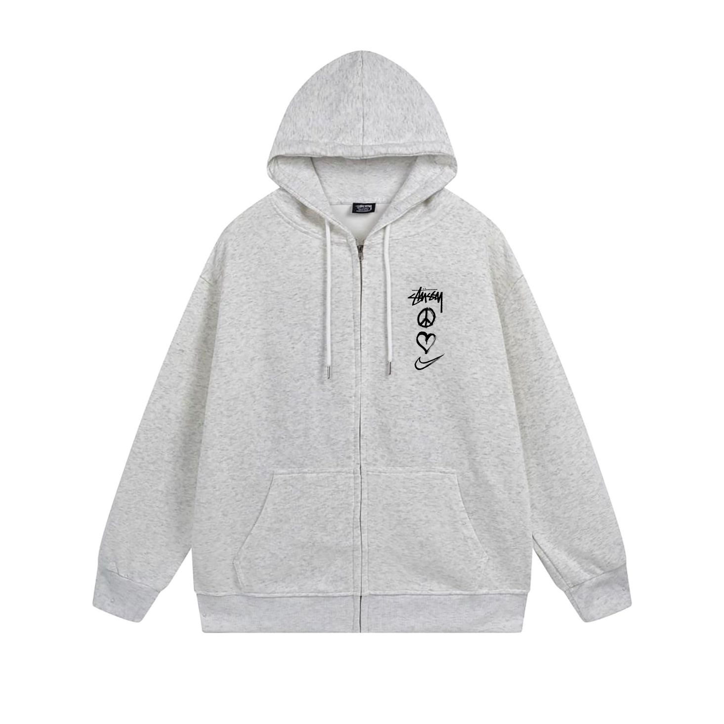 Stussy Triple Heart Eye Full-Zip Hoodie