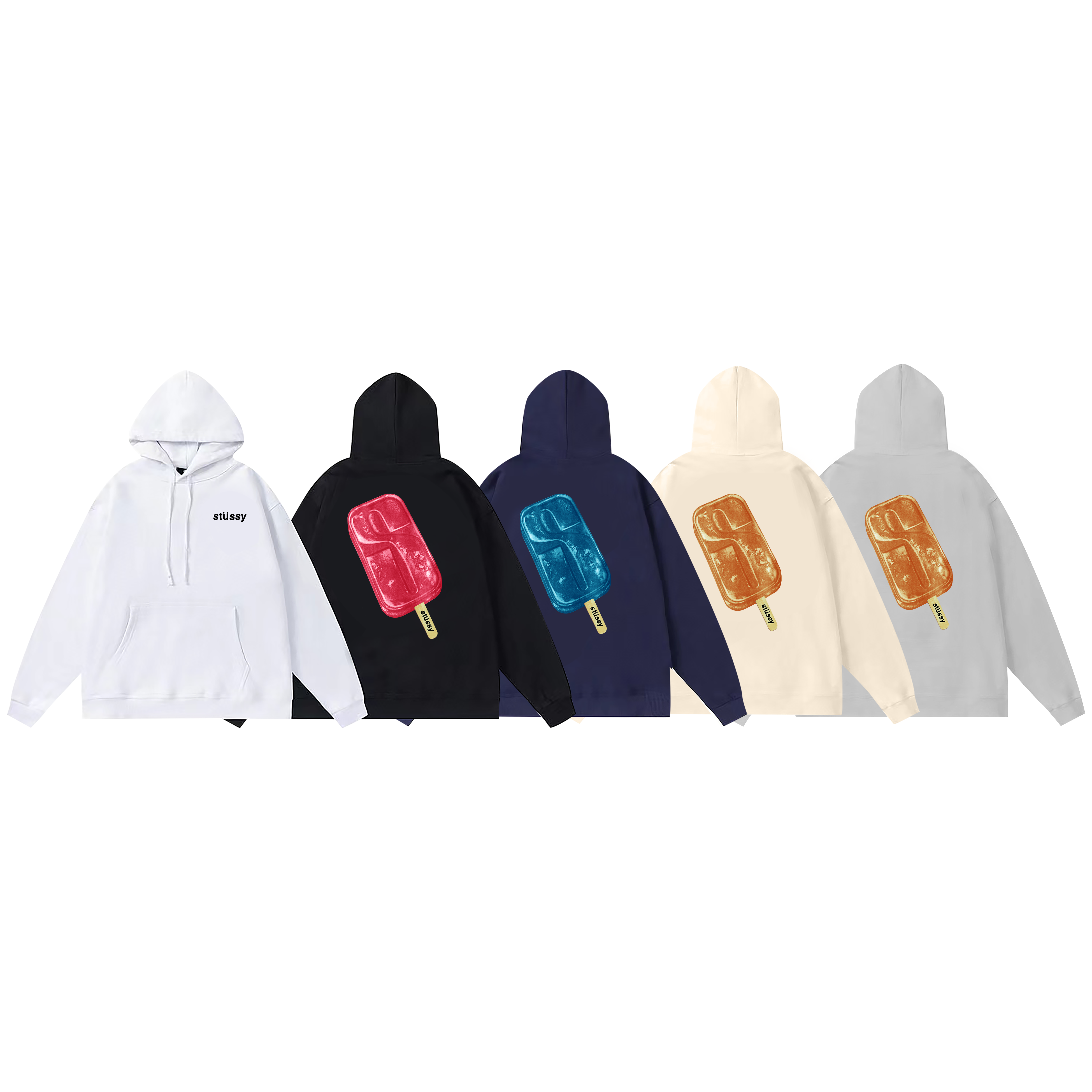 Stussy Triple Popsicle Graphic Pullover Hoodie