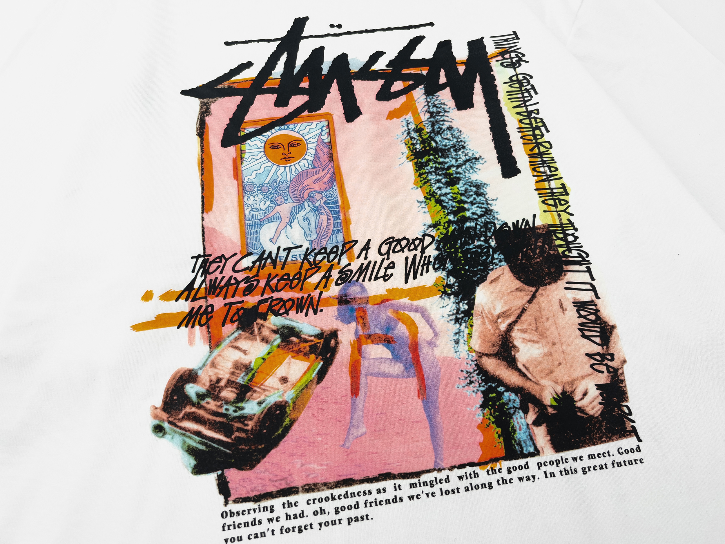 Stussy Tropical Architecture Collage T-Shirt