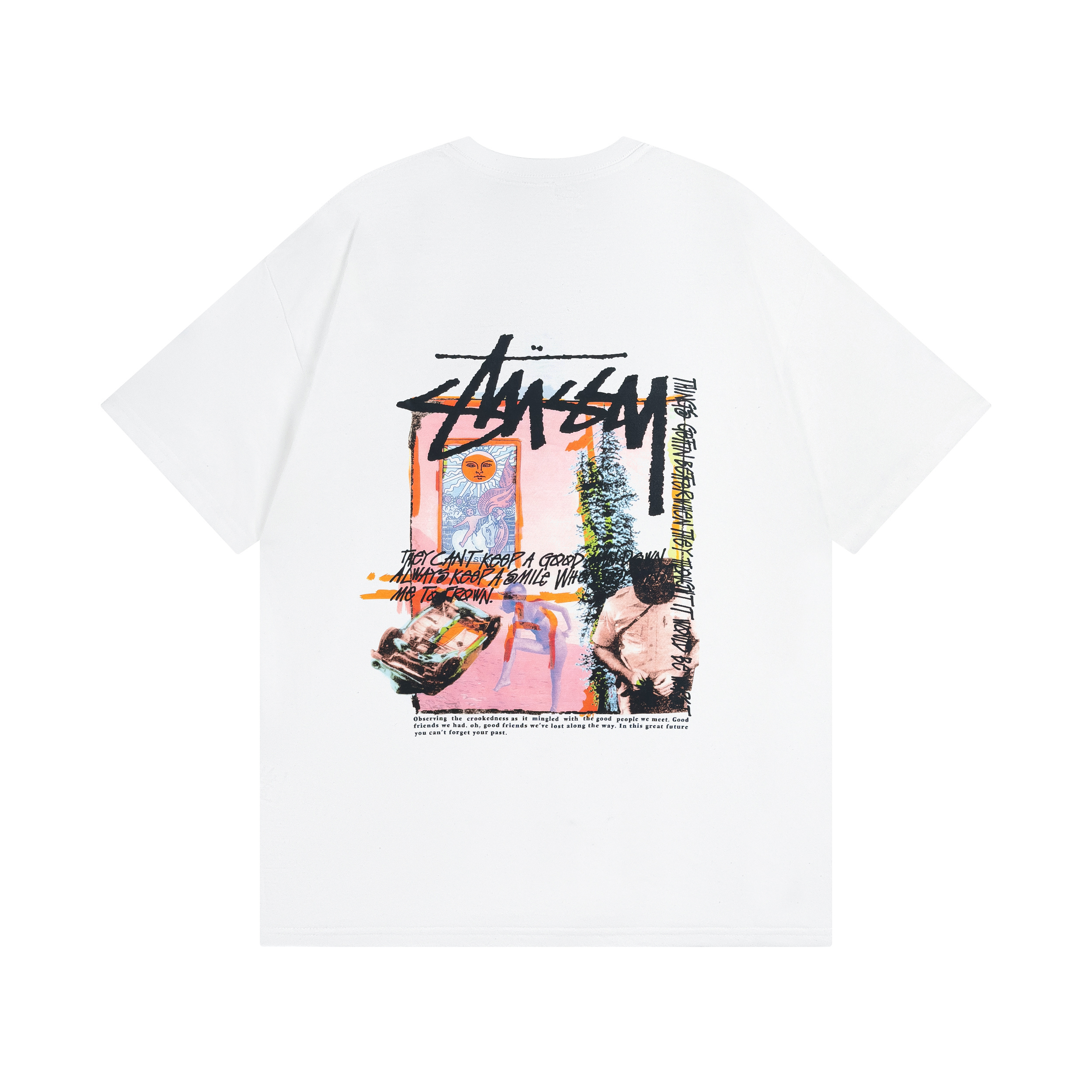 Stussy Tropical Architecture Collage T-Shirt