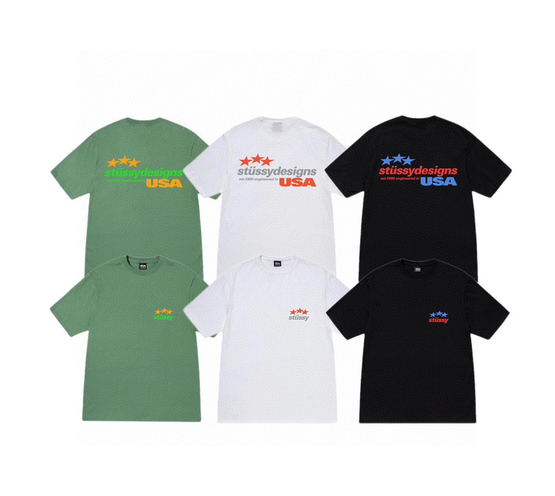 Stussy USA City Chest Logo T-Shirt