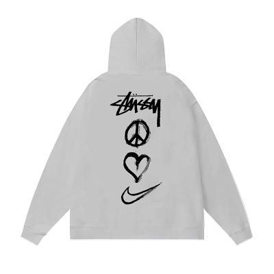 Stussy Vertical 8 Ball Heart Graphic Pullover Hoodie 02