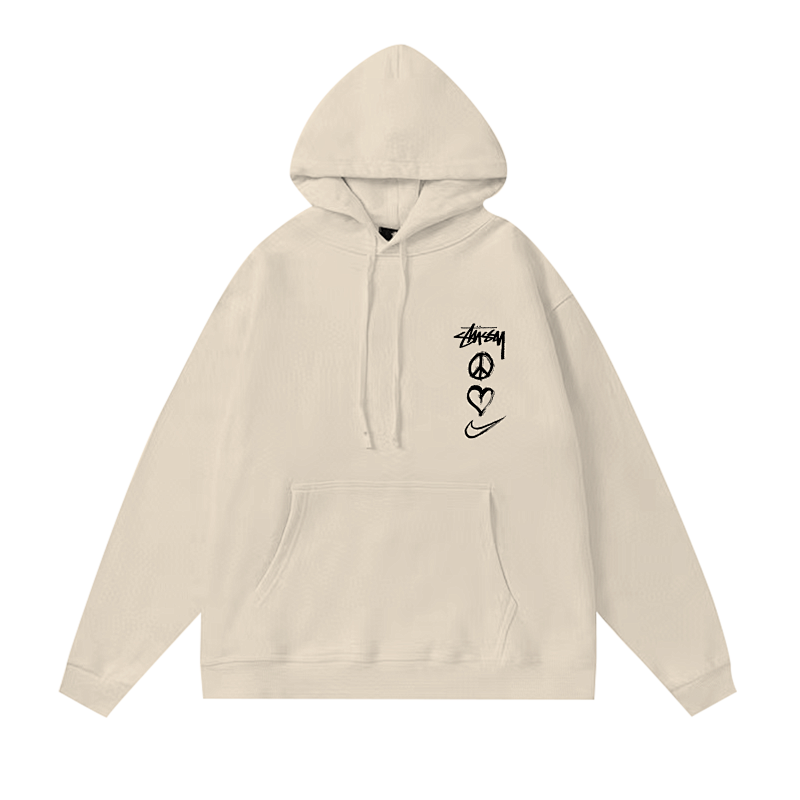 Stussy Vertical 8 Ball Heart Graphic Pullover Hoodie